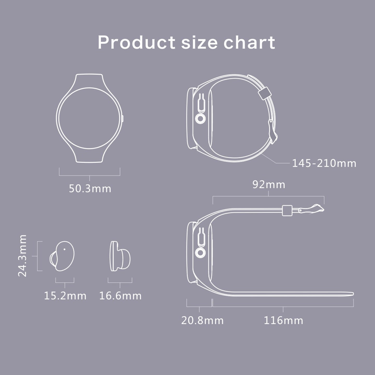 Vantage Smart Fitness Tracker: Heart Rate & Bluetooth Headset Combo