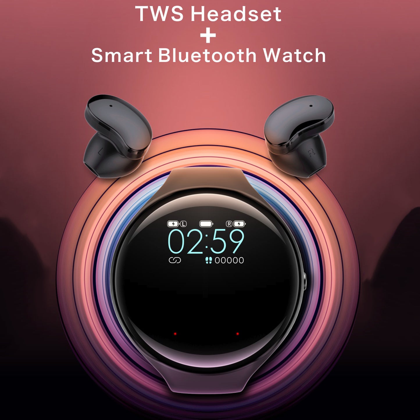 Vantage Smart Fitness Tracker: Heart Rate & Bluetooth Headset Combo